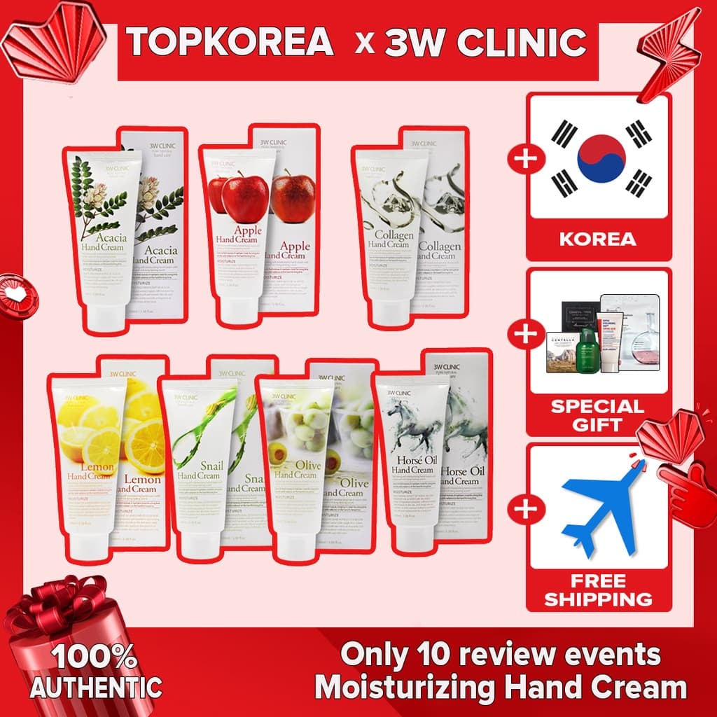 ★ Clínica 3W Creme Hidratante Para Mãos 100ml-7 Opções/TOPKOREA/Envio Da Coreia