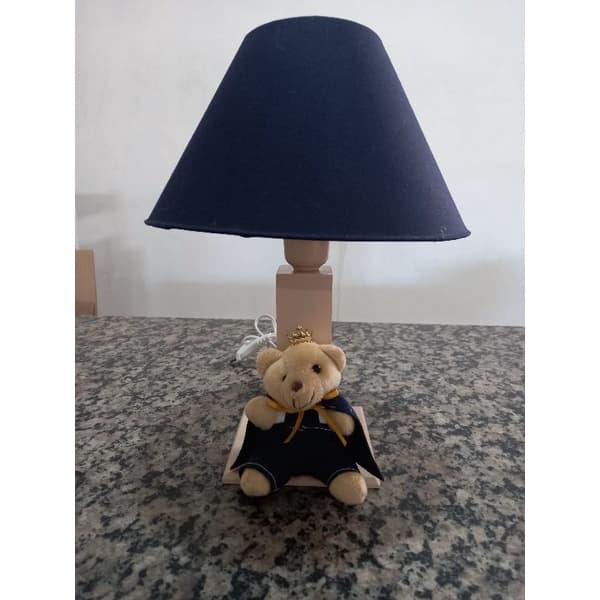 abajur urso principe azul marinho
