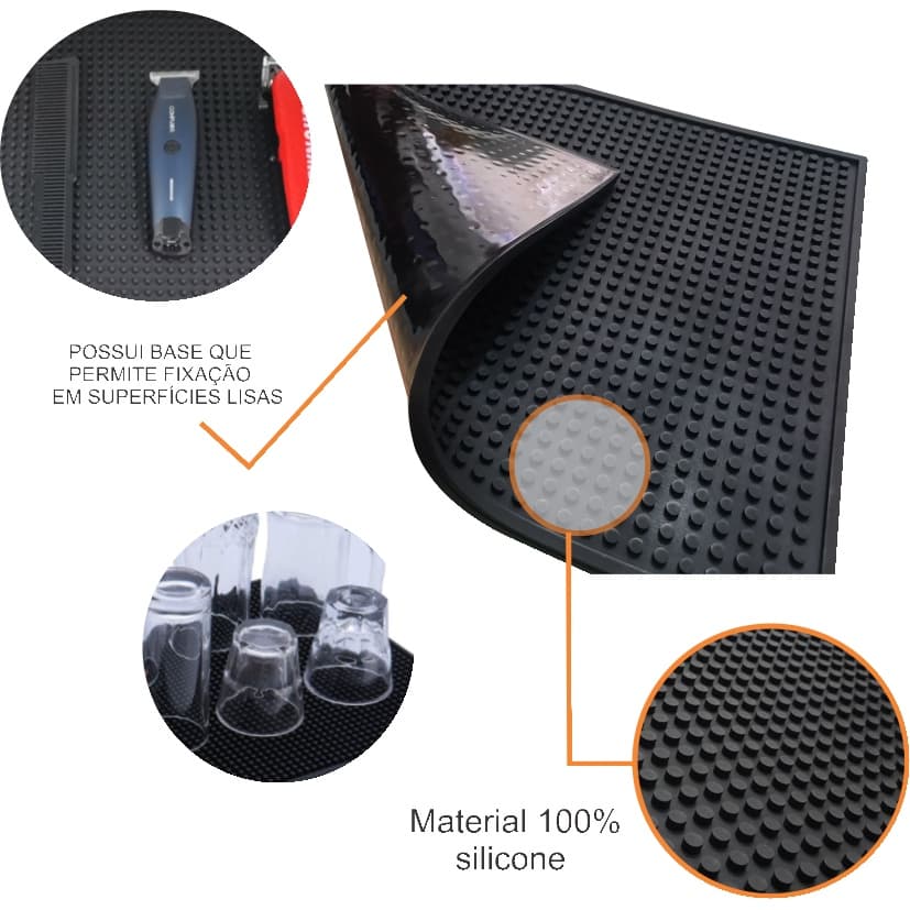 1 Barmat Tapete Escorredor Louças Pratos e copos Emborrachado 35x45Cm Barmat Para Mesa Bar Balcões