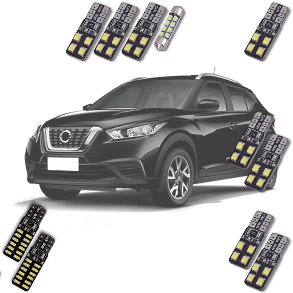 Kit Lâmpadas Led Nissan Kicks 2017 a 2019