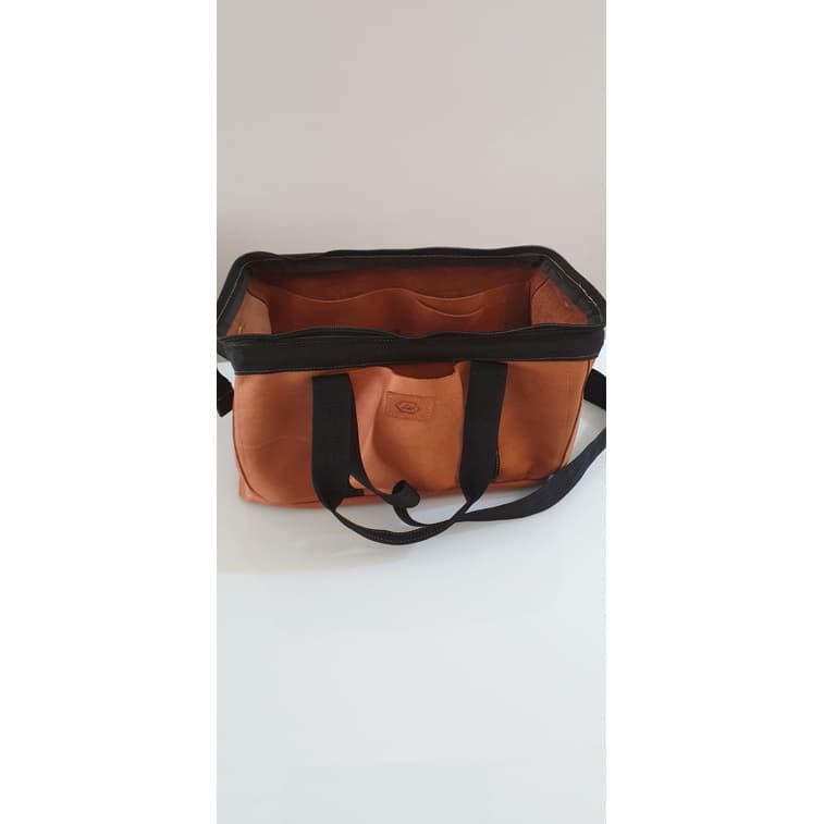 Bolsa De Ferramentas Grande Couro Legítimo Fechamento Zíper 60cm