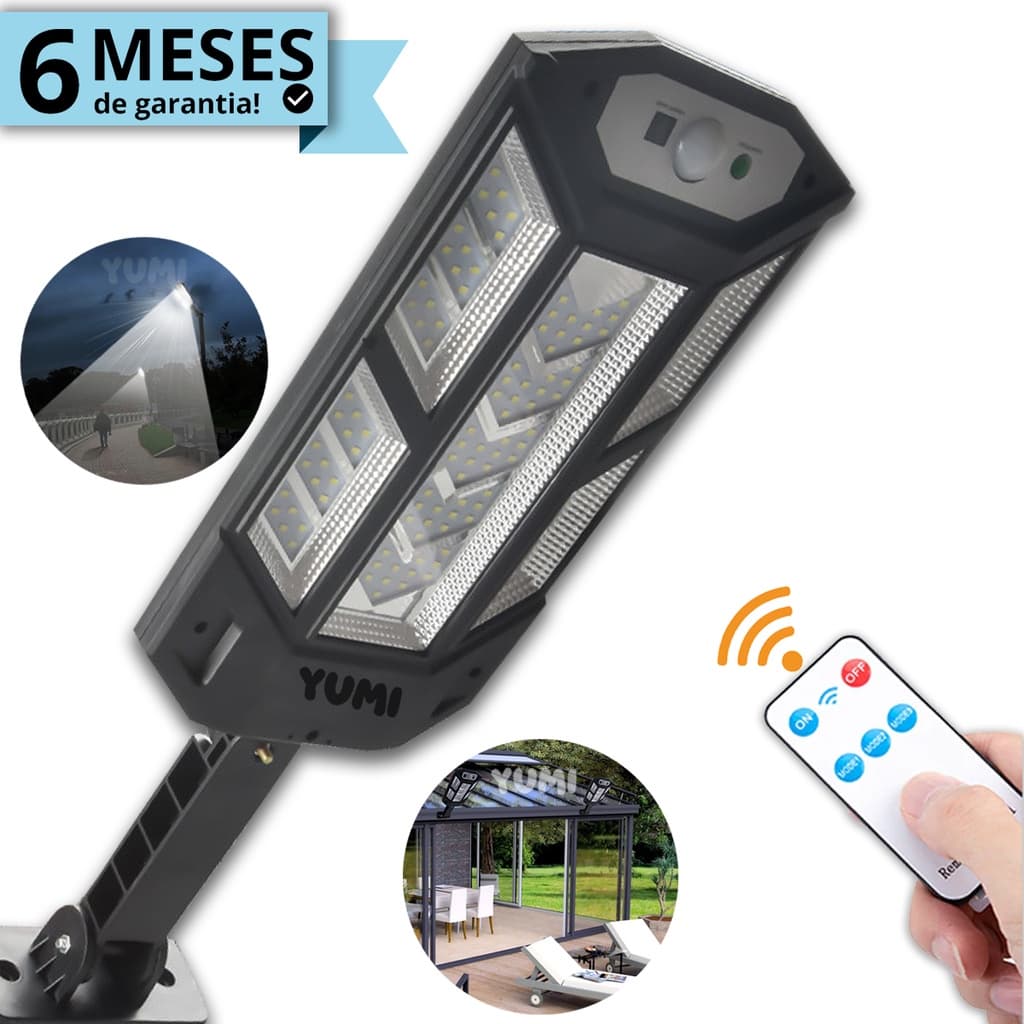 Kit 4 Luminária Solar 43 Smd Sensor Movimentos Controle Yumi