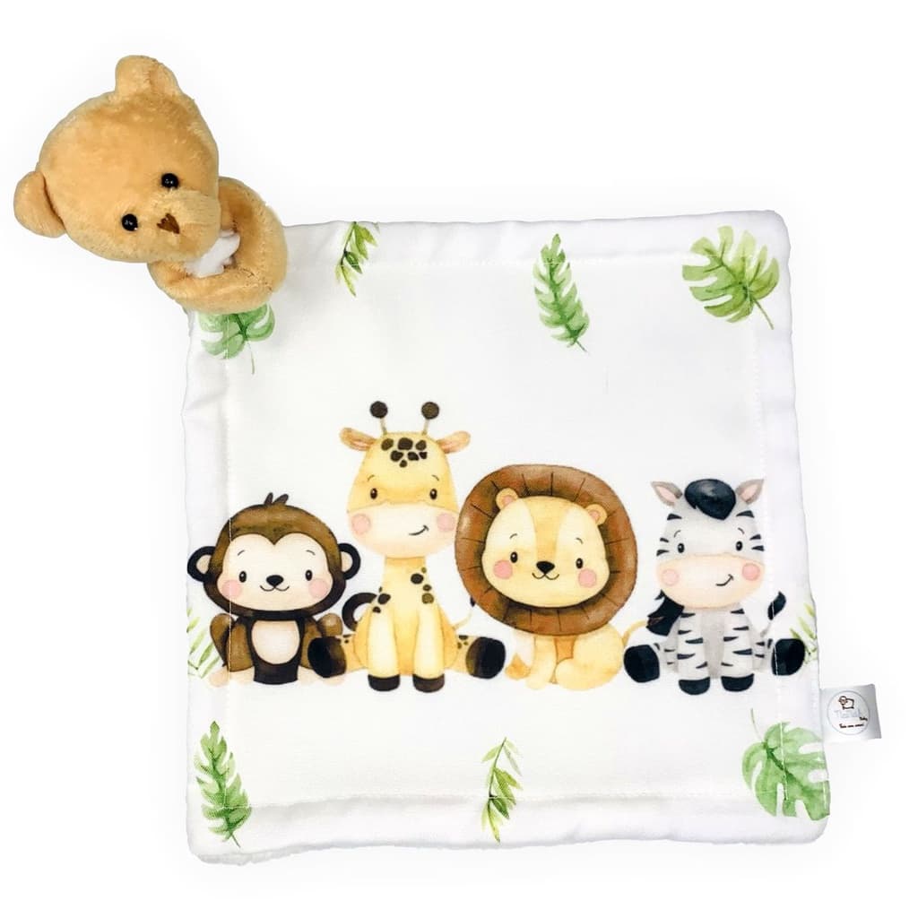 naninha de bebe com forro de pelúcia mickey safari elefante dino menino e menina