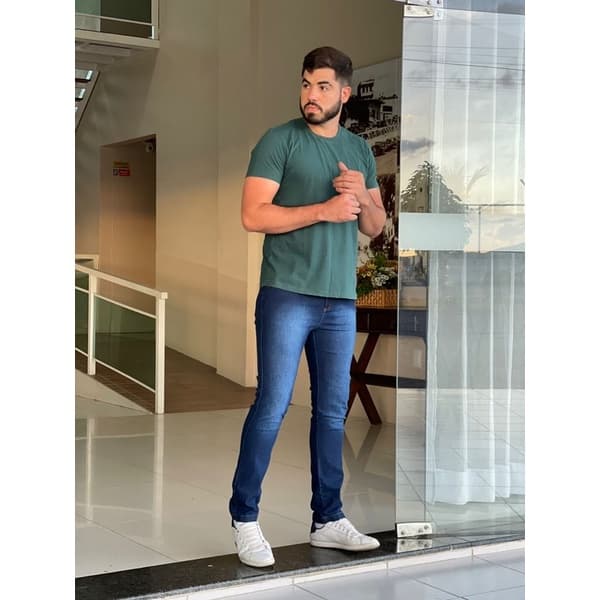 calça jeans masculina slim original skinny qualidade premium