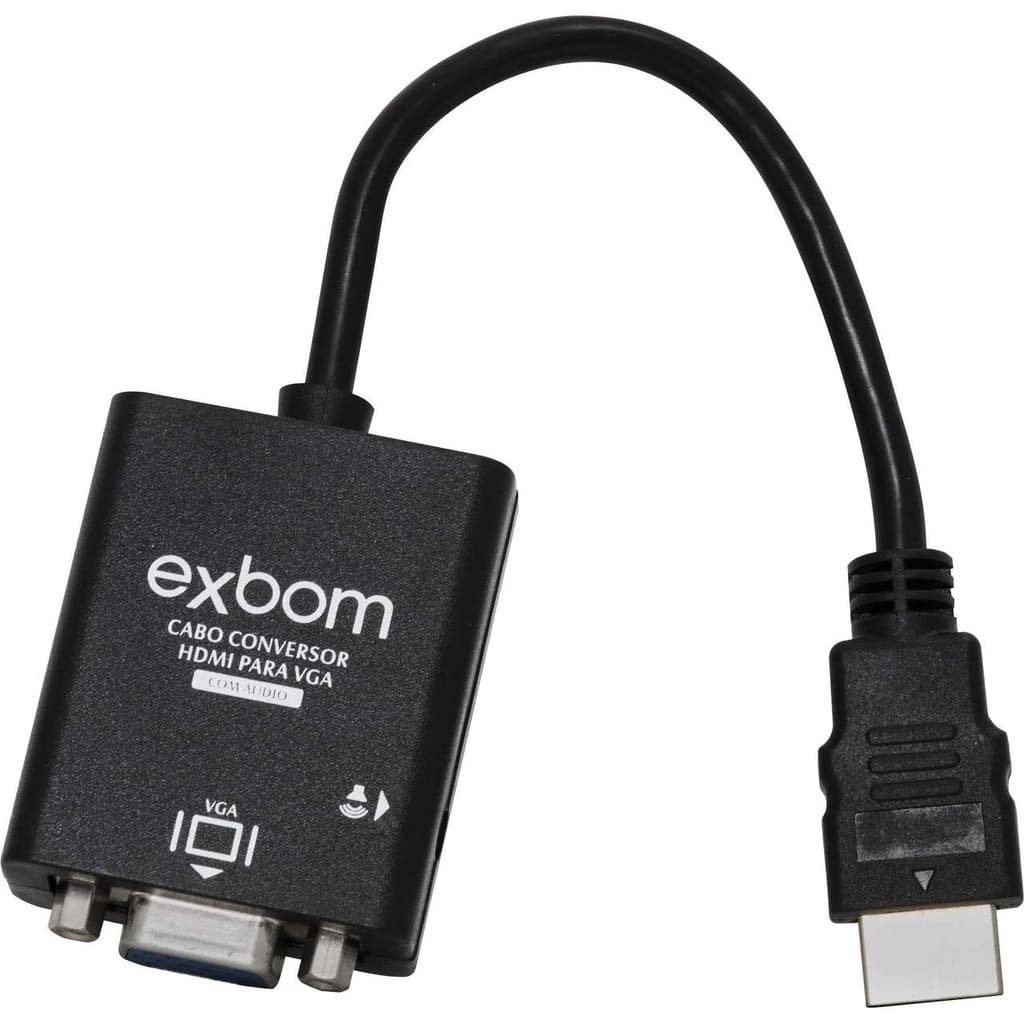 Conversor Adaptador HDMI para VGA Exbom