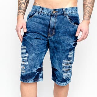 Bermuda Jeans Rasgada Masculina Promoção destroyd slim