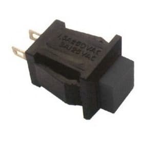 Kit 5 Peças - Chave Push Button Ds-429 Preto 2t Com Trava