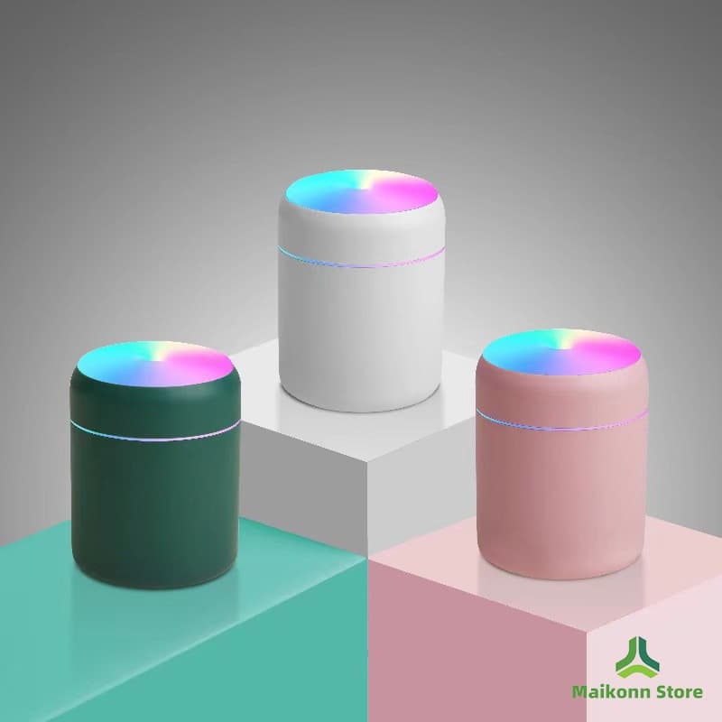 Umidificador de ar 220ml, difusor ultrassônico de óleo essencial de aromaterapia com luzes USB