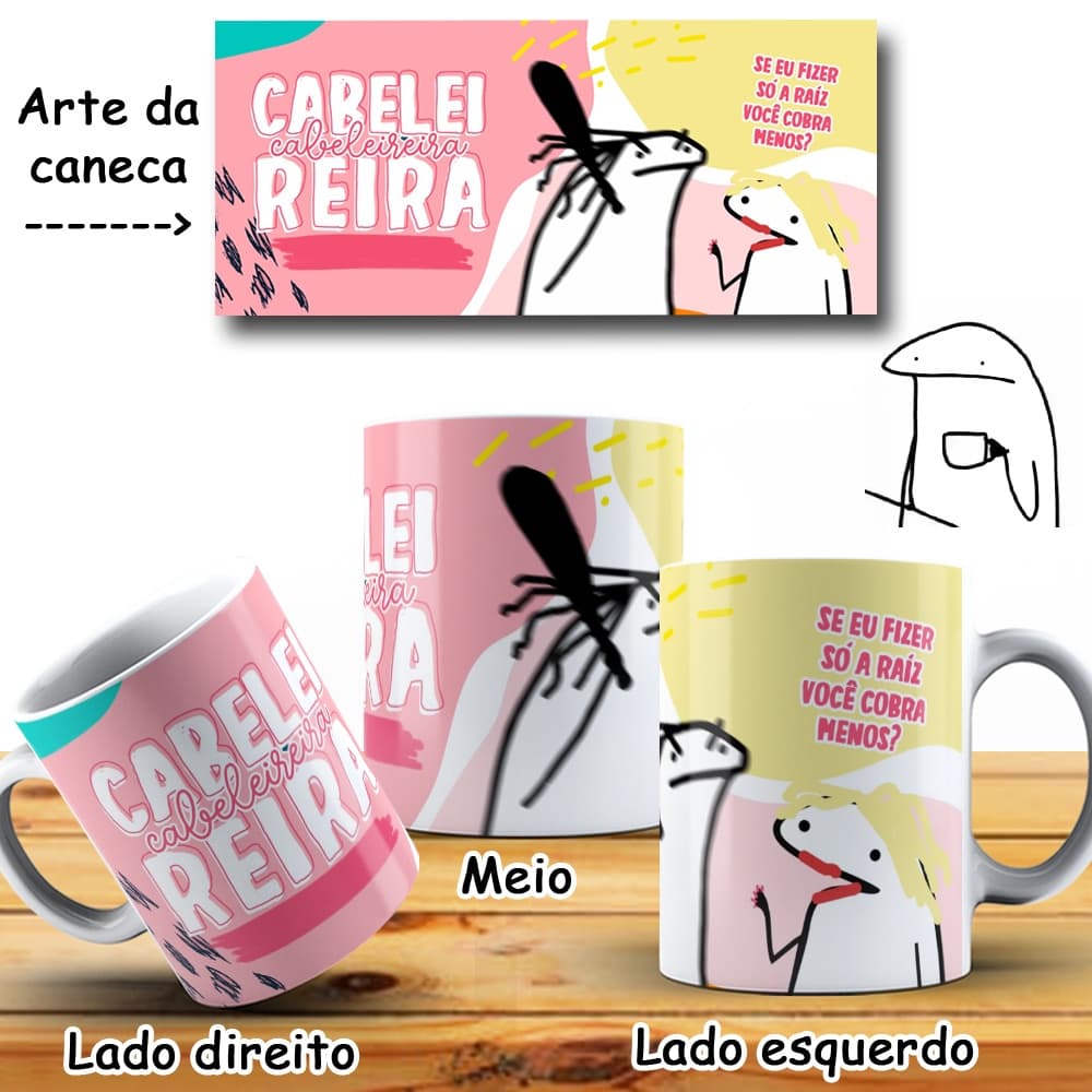 Caneca Flork Cabeleireira, Caneca Profissão Flork , 325 ML