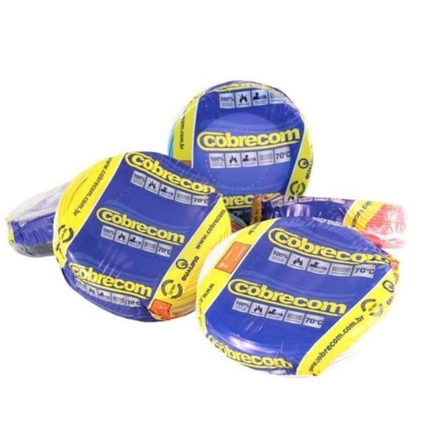 Cabo Elétrico Flexível Cobrecom 4mm Rolo De 50 Metros Escolha Cores