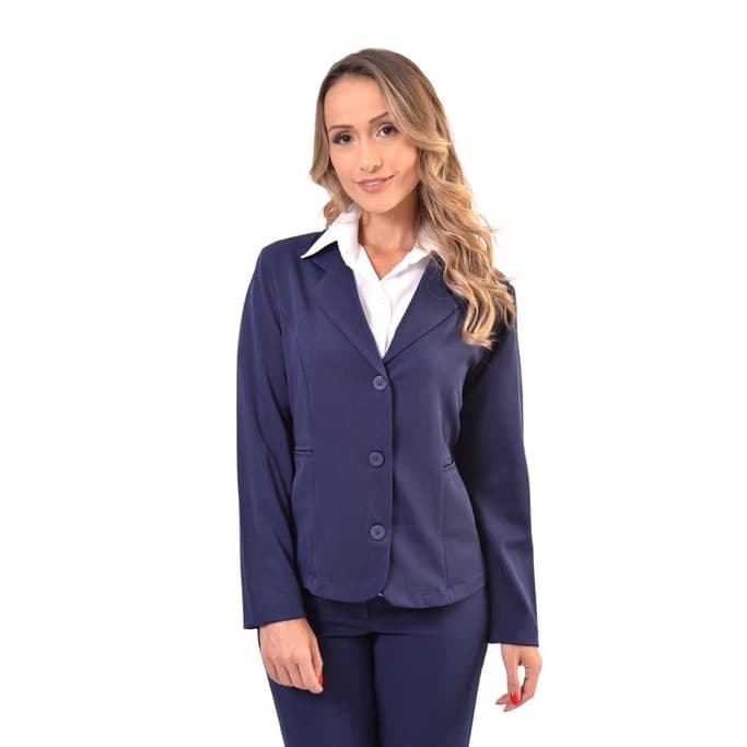 Blazer social feminino com forrado exclusividade para secretária