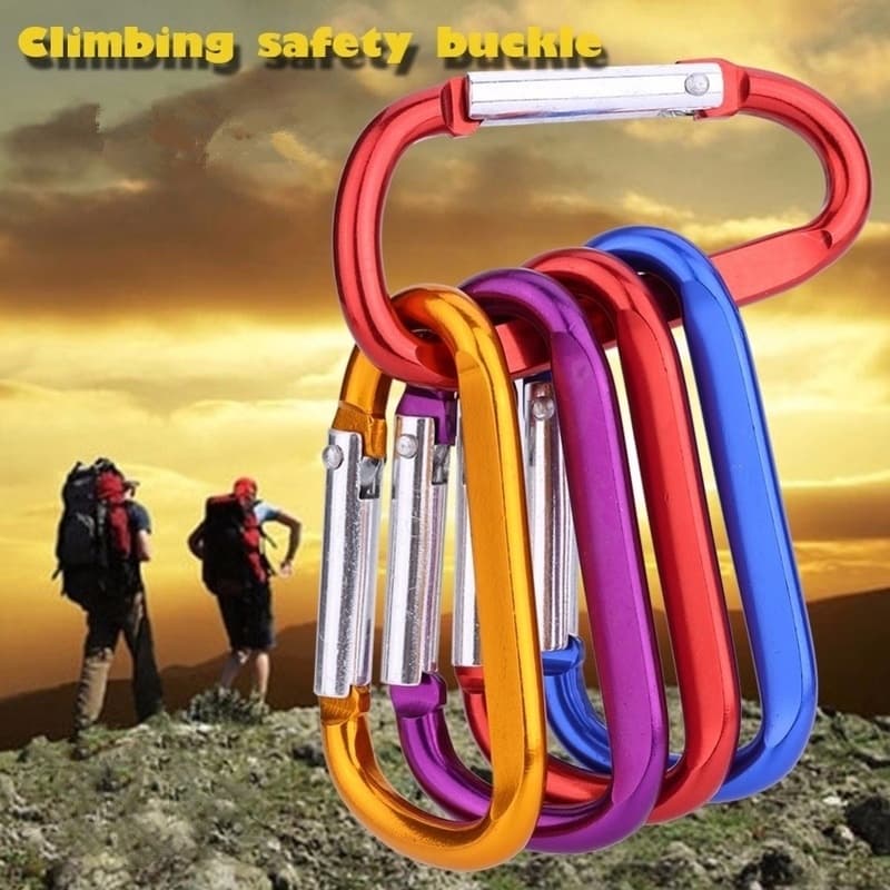 20pcs Mini Mosquetão Chaveiro Alluminum Liga D-ring Fivela Mola Clipe Gancho Chaveiros Uso Diário De Acampamento Ao Ar Livre