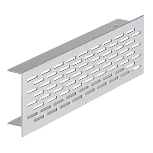 Grade De Ventilação 400x80mm Aluminio Fosco
