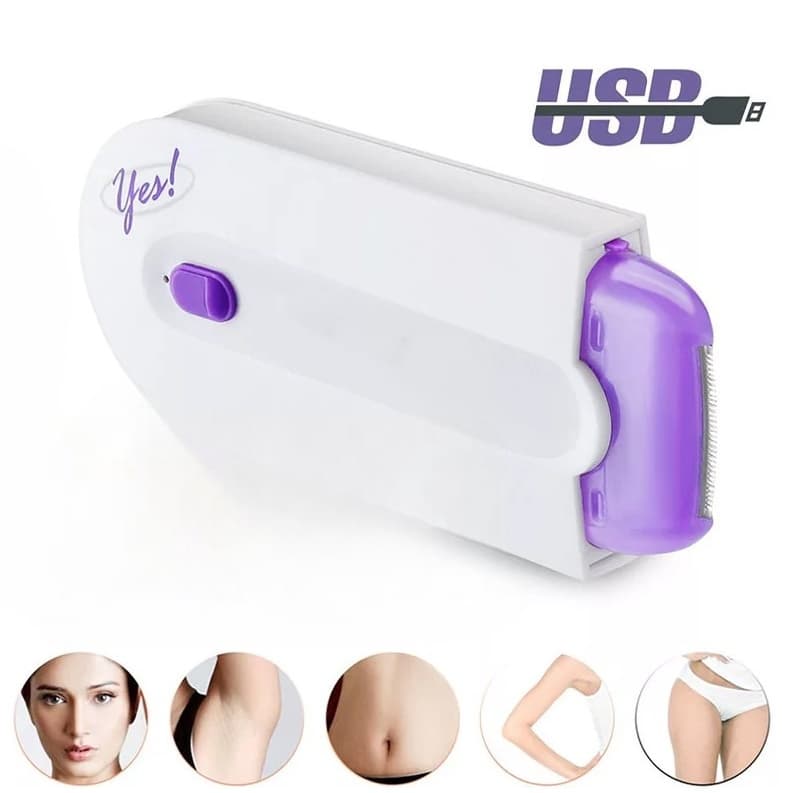 Mini Depilador Removedor Portatil Yes Elétrico Feminino Recarregável Facial Corporal