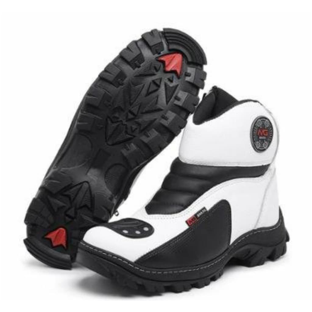 Bota motociclista masculino em couro legitimo solado em borracha costurado shadow  MG Brasil
