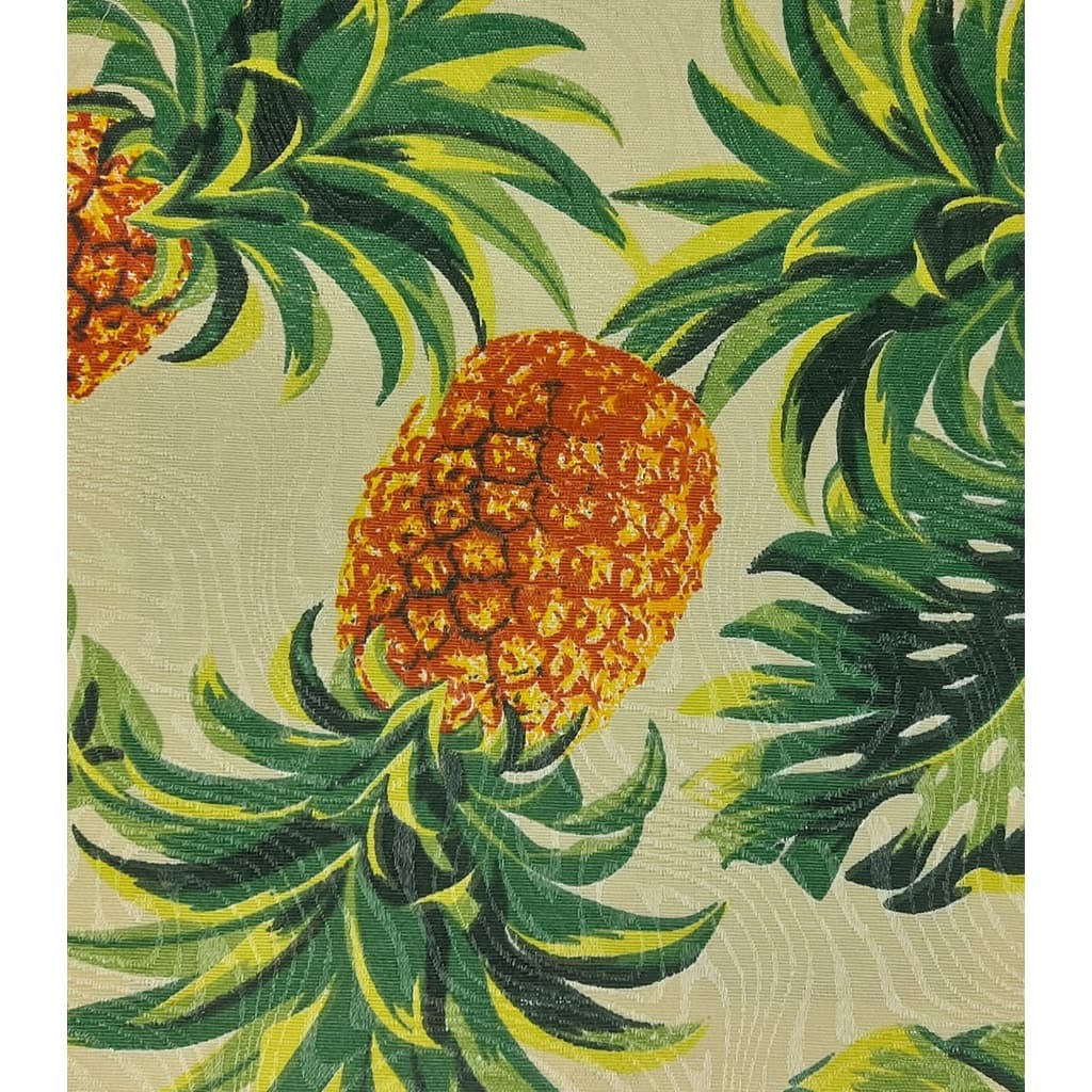 Tecido Jacquard Estampado Estampa de Abacaxi - 1,00 METRO