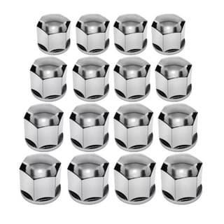 Capa De Parafuso Cromada Sextavado 16 peças 17mm ou 19mm Gol / Corsa / Saveiro / Astra / Fiesta / Palio...