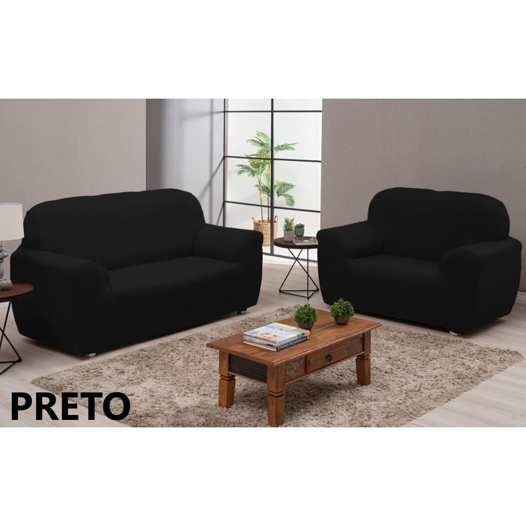 Capa De Sofá Spandex Coladinha 2 E 3 Lugares + Fixador