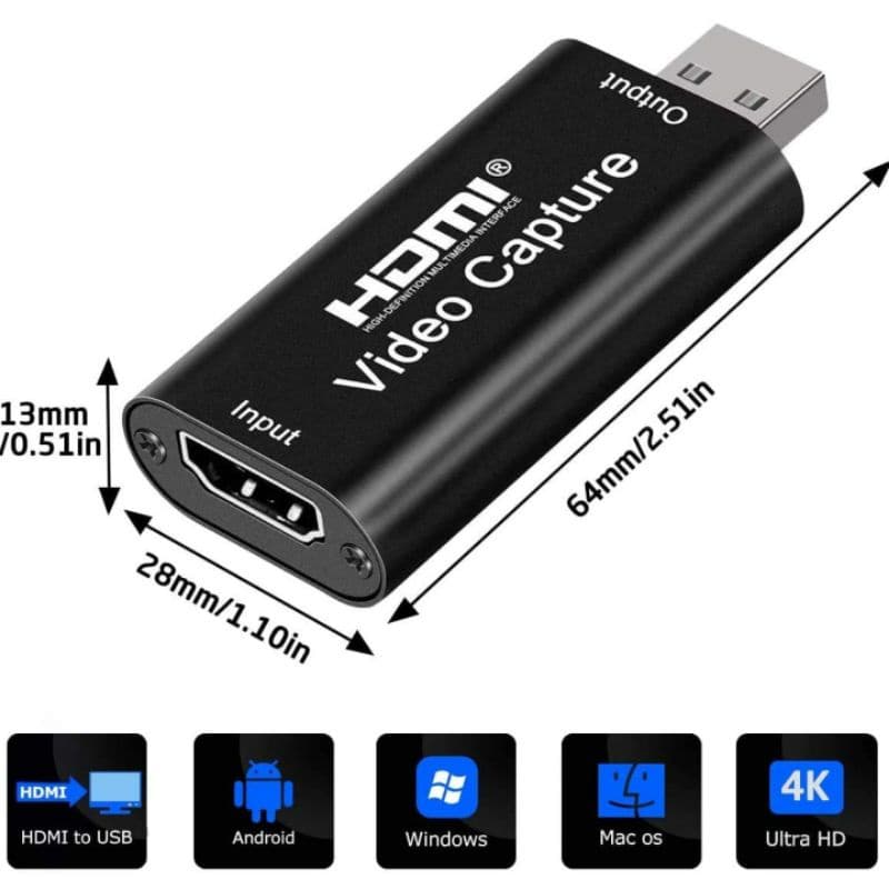 Placas de captura de áudio e vídeo Placa de link de cam 4k HDMI para USB 2.0