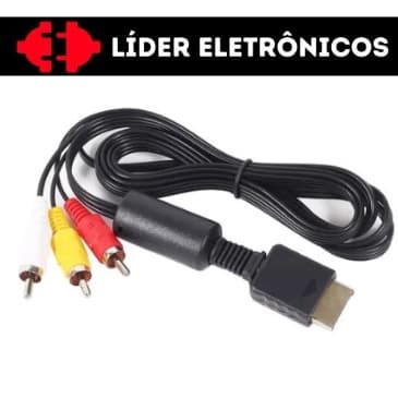 Cabo Av Rca Áudio Vídeo Para Playstation 2 E 3 Ps2 Ps3