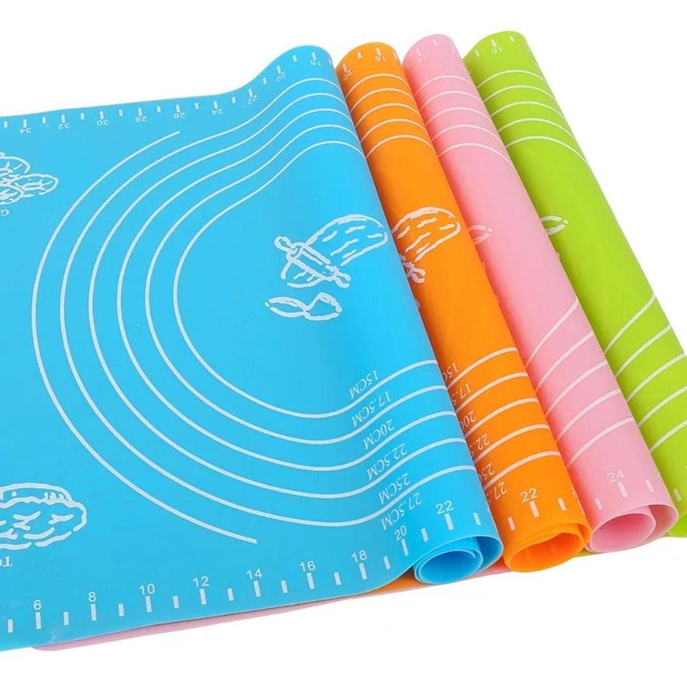 KIT composto por 4 tapetes sendo 2 -30 Cm x 40 cm e 2 - 29 cm x 26 Tapetes De Silicone Para Assar E Amassar e Fornear