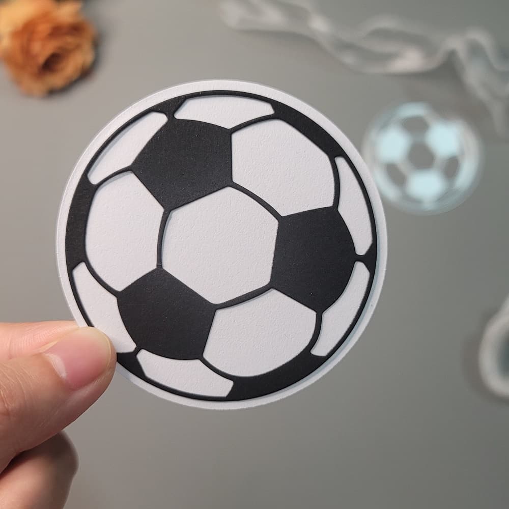 2-Layer Soccer Metal Cutting Morcegos Papel Gravação Stencil Scrapbooking Cartão De Boas Festas DIY Handicraft Die Cuts Ball
