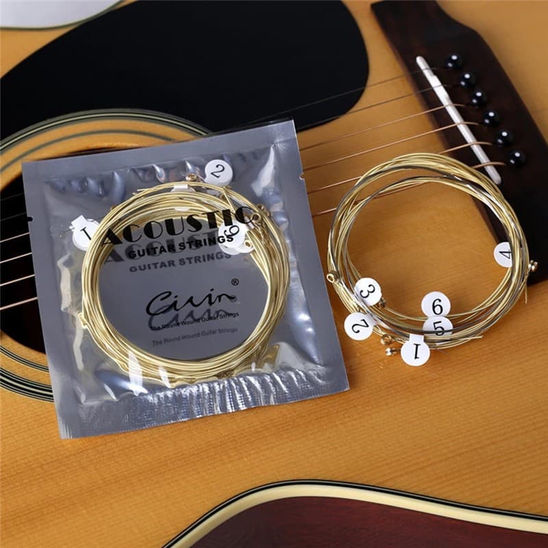 Rixton 6 Peças Conjunto De Cordas Para Violão Latão Fósforo Bronze Acessórios Instrumentos Musicais