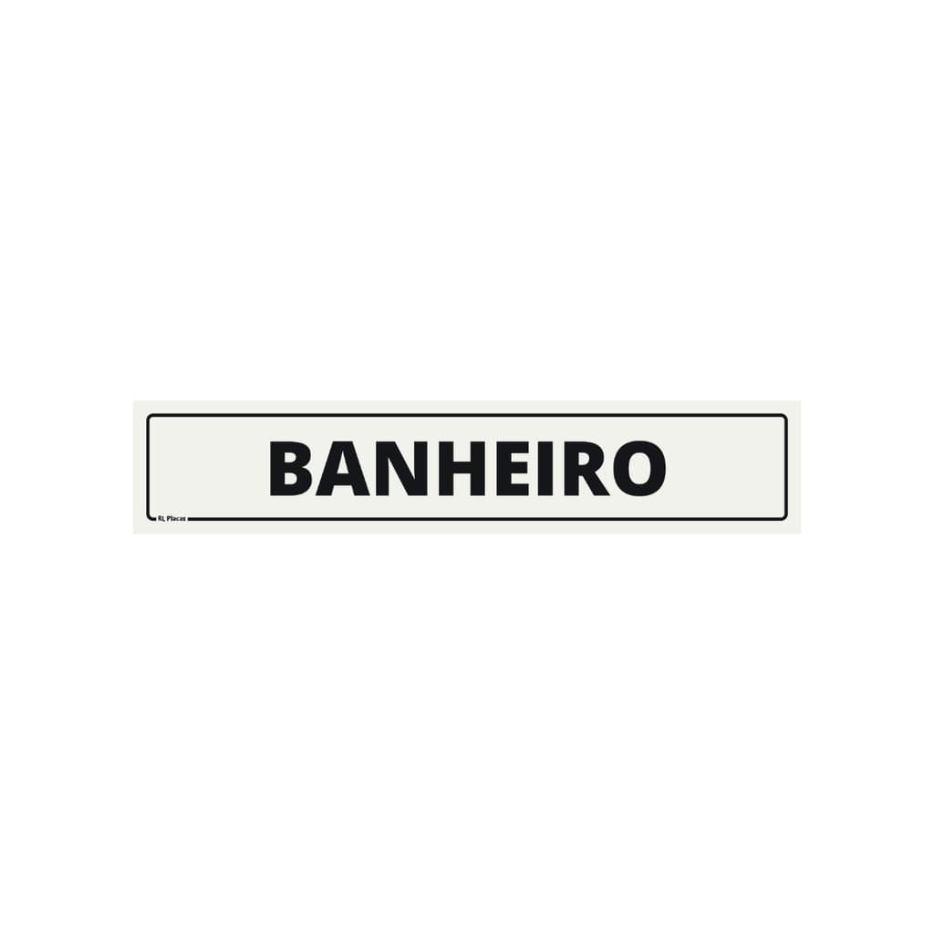 Placa de Sinalização Banheiro 25x05