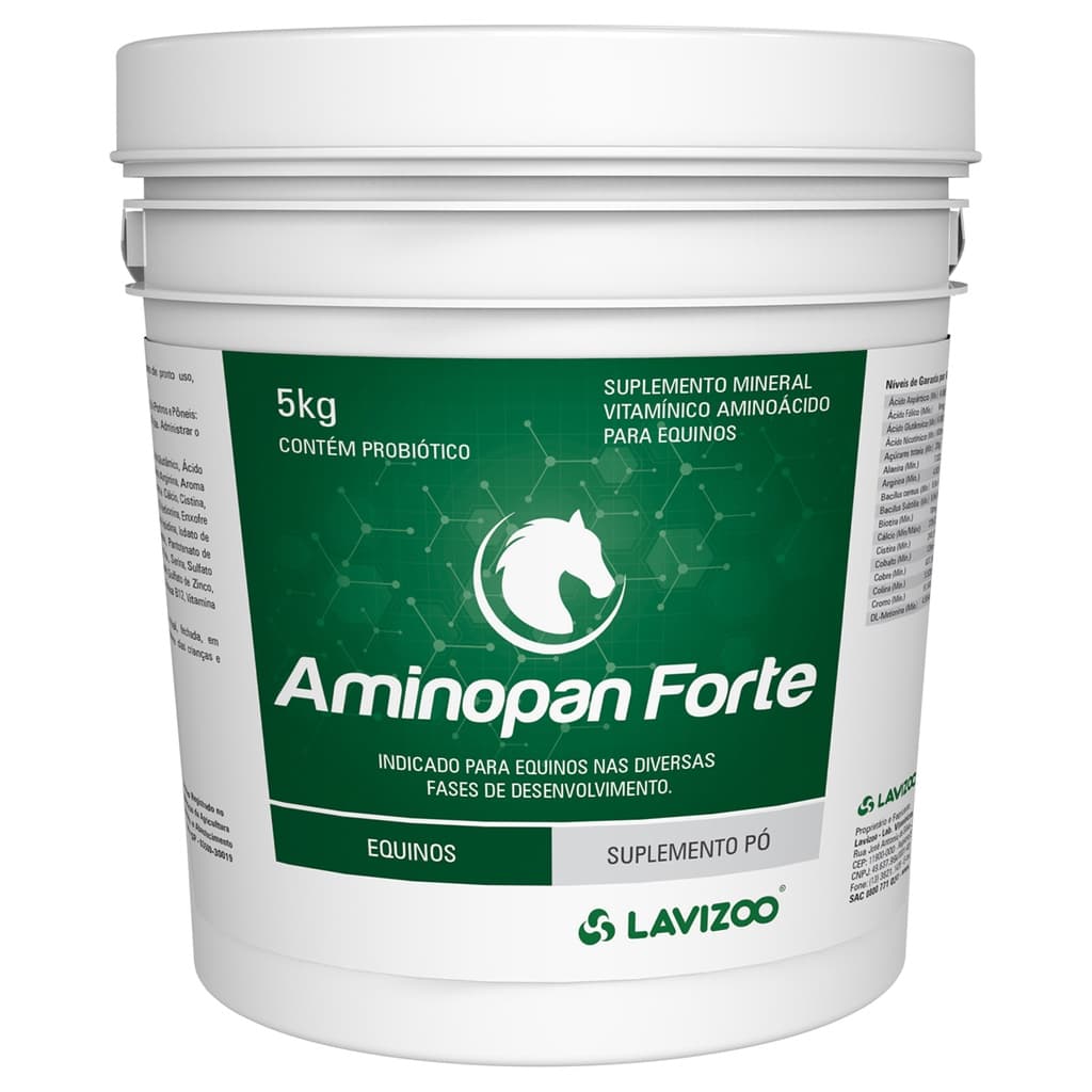 5kg Aminopan Forte Suplemento Para Ganho de Massa Muscular Cavalos
