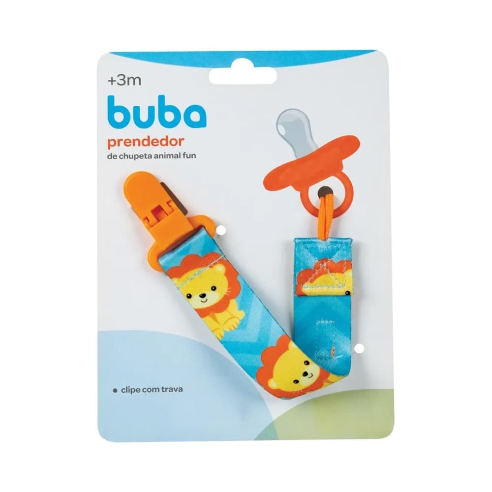 Prendedor de Chupetas Animal Fun Leão Buba Novo Original