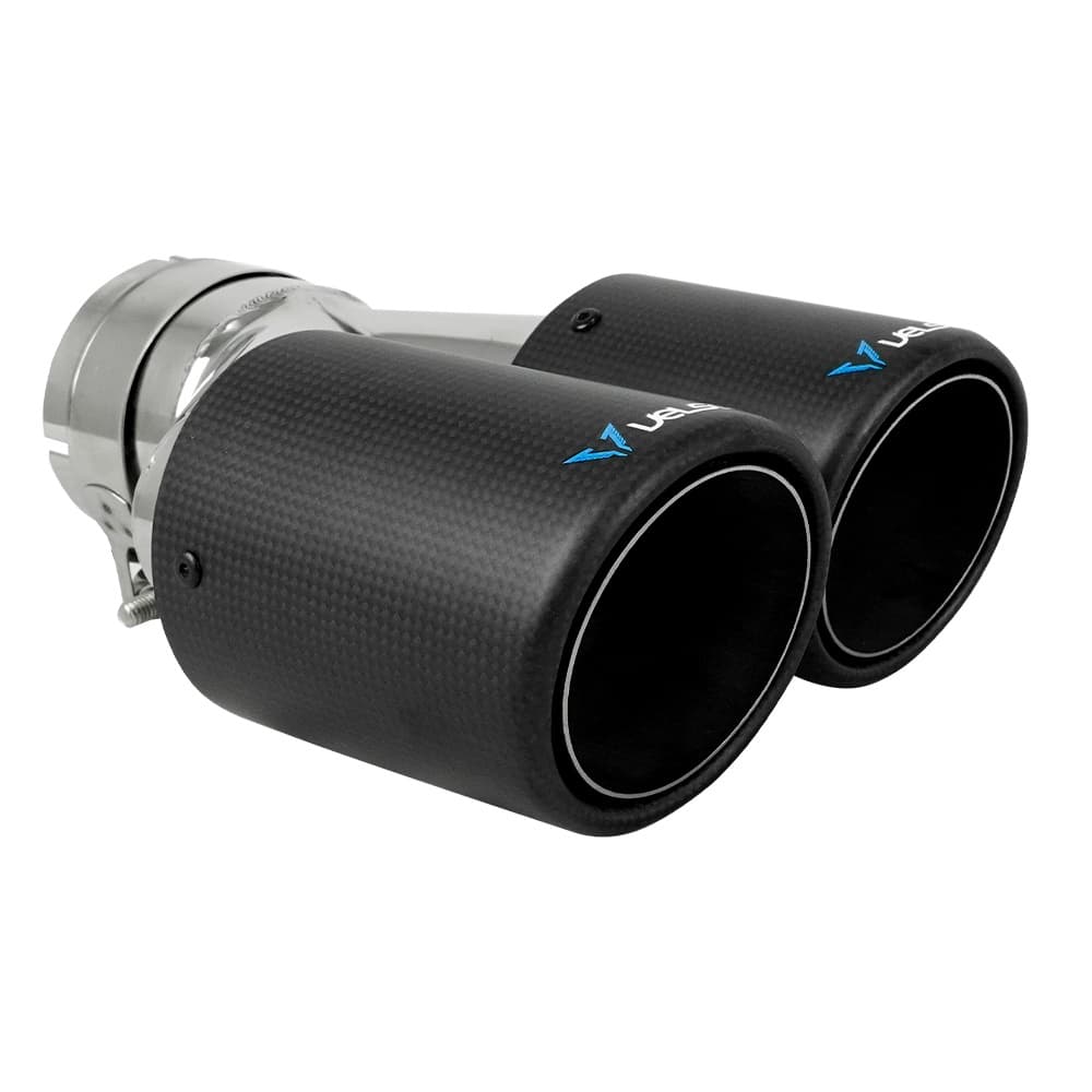 Ponteira de Carro Esportiva Dupla em Carbono Velspeed