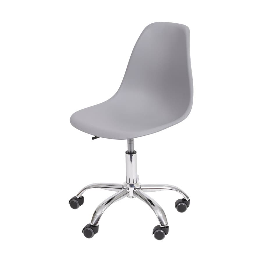 Cadeira de Escritório Boxbit DKR Eames Cinza Base Rodízio