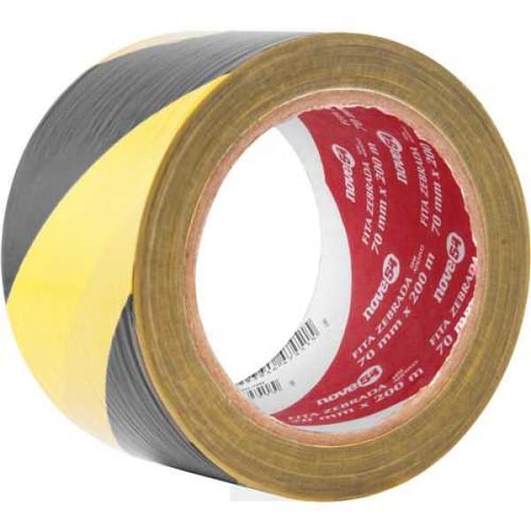Fita Zebrada sem Adesivo 70mm x 200m - Nove54