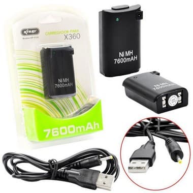 Bateria Recarregável Para Controle Xbox 360 Knup KP5124