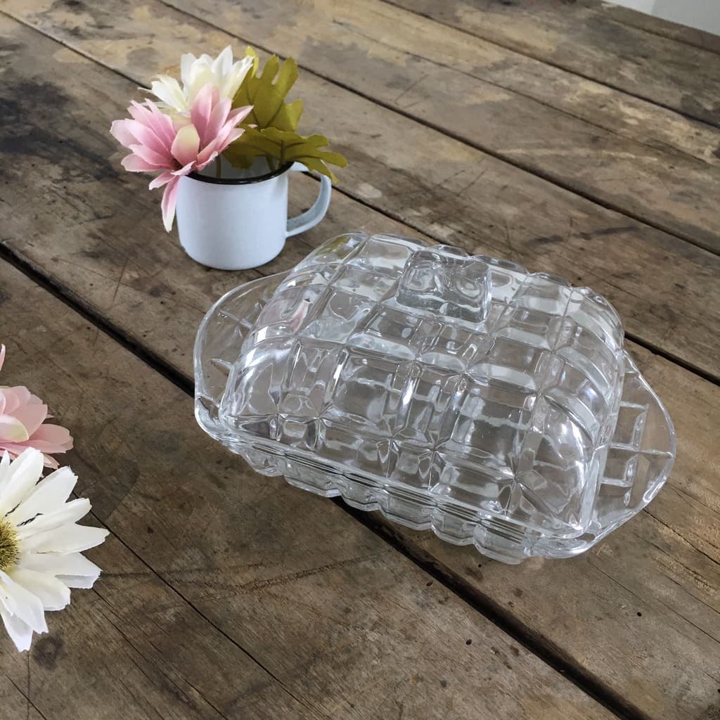 Manteigueira Cristal Lyor Deli Decorativa Luxo Design Elegante Para Mesa Posta Café Da Manhã