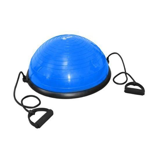 Meia Bola com Bomba e Alças Elástico Azul Pilates Yoga Step Bola Inflável  - Odin Fit