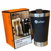 Copo Térmico Aiker com Tampa e Abridor de Garrafa 473ml Preto - O.R.I.G.I.N.A.L