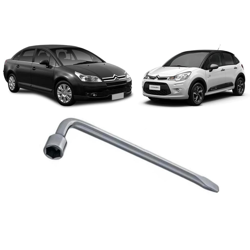 Chave de Roda Modelo L 17mm Citroen C3 C4 Pallas Todos