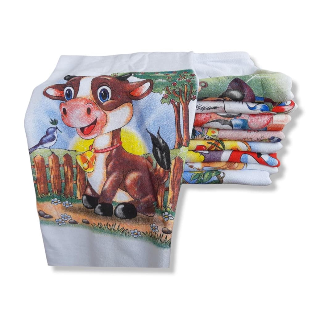 Pano De Prato Atacado ESTAMPADO Pé Galinha Kit Com 10, 20, 30 e 40 Peças  Santa Margarida PP24/ As melhores estampas