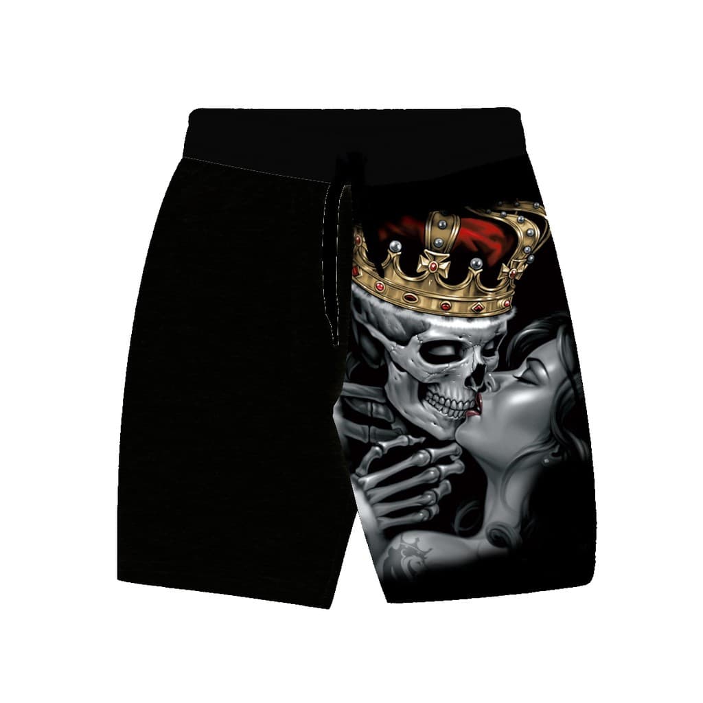 Bermuda Masculina de Moletom Estampada por Sublimação King Kisses A34