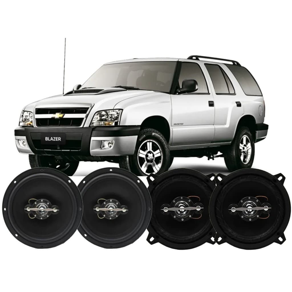 Kit 4 Alto Falante 280wrms Original Porta Gm Blazer Som Auto