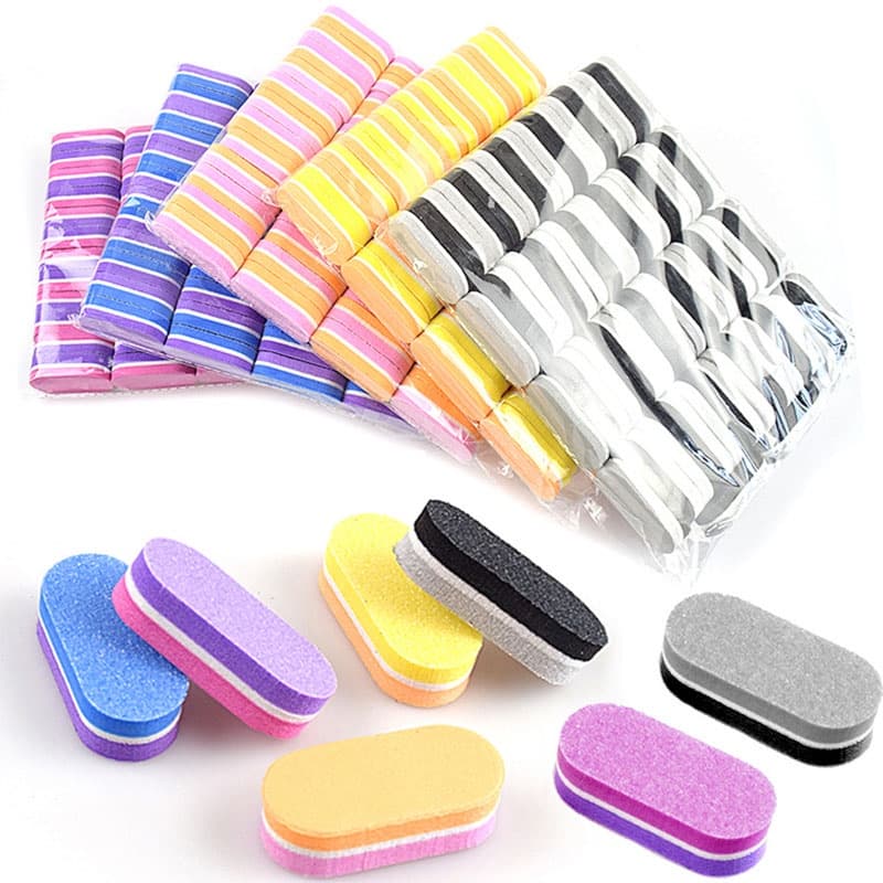 10/20 Pçs Dupla Face Mini Blocos De Arquivo De Unhas Esponja Colorida Esmalte Lixar Buffer Manicure Gel Ferramentas Da A