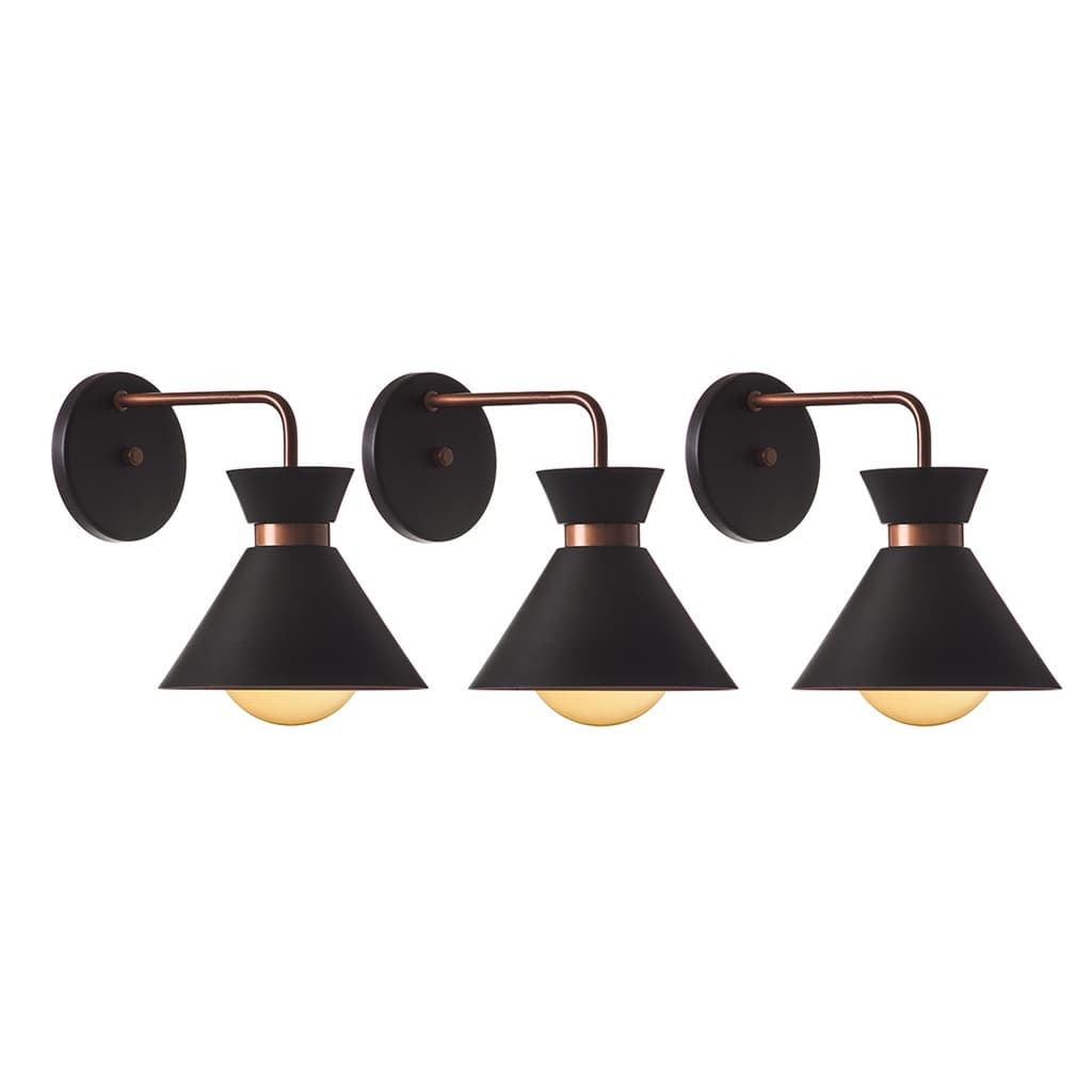 Kit 3 Arandelas Retro Dubai Alumínio Decorações