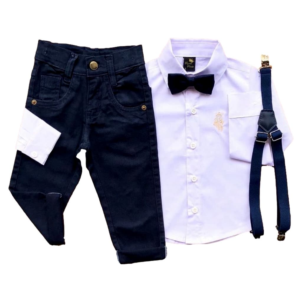 Conjunto Masculino Infantil Social Batizado Tamanho 1 ao 16 promo festa