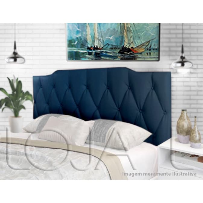Cabeceira de Cama Estofada Nicole Capitone 1,40 x 55 Varias Cores