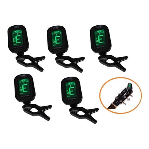 Kit Com 5 Afinador Digital Cromático Para Violão,guitarra  Mxt Gt-30