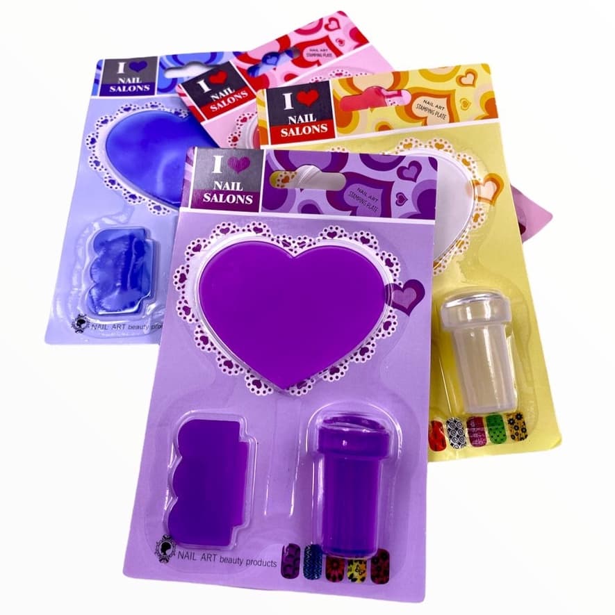 Mini Carimbo Para Unha Silicone Transparente Decoração Francesinha