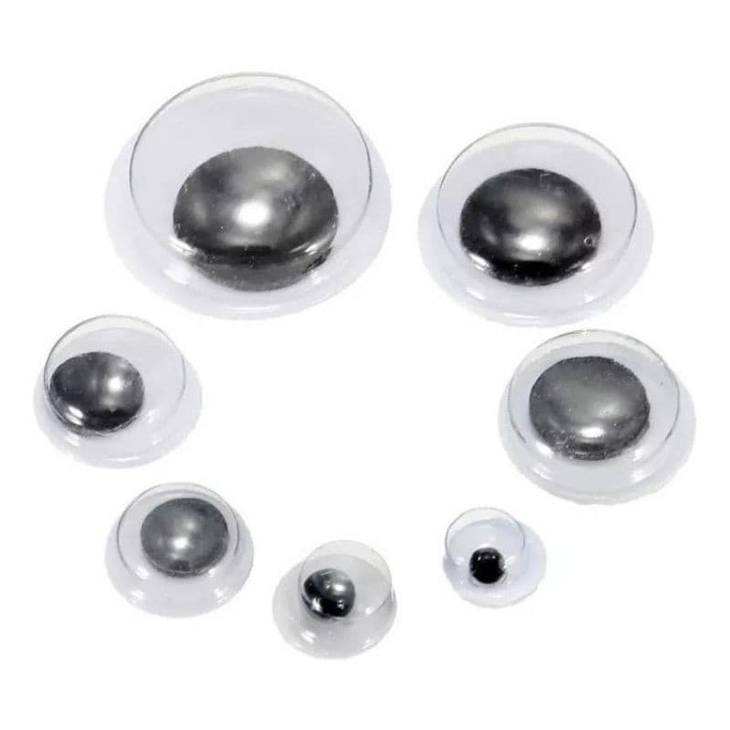 Kit 700 olhos moveis auto adesivos com estojo