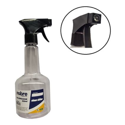 Pulverizadores Spray 500ml Transparente kit com 4 unidades – Uso Doméstico e Profissional