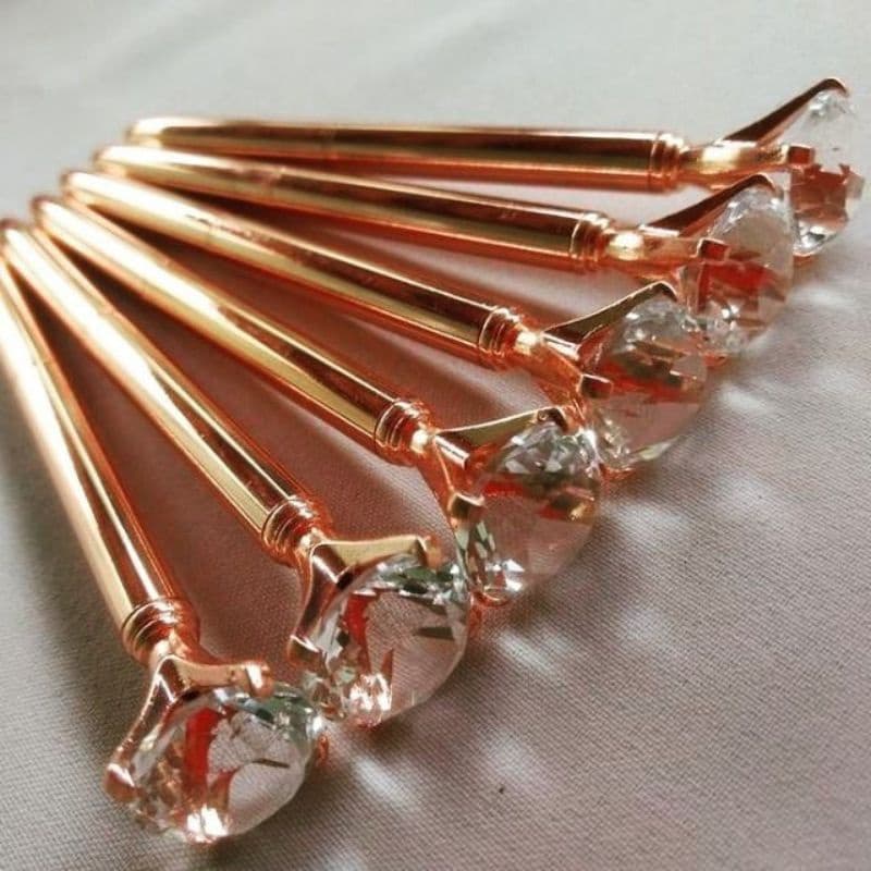 Caneta Cristal Pedra Brilhante Diamante em metal com ponta esferográfica de 1mm caneta do The Masked Singer Brasil